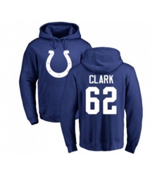 Indianapolis Colts #62 LeRaven Clark Royal Blue Name & Number Logo Pullover Hoodie