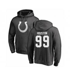 Indianapolis Colts #99 Justin Houston Ash One Color Pullover Hoodie