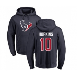 Houston Texans #10 DeAndre Hopkins Navy Blue Name & Number Logo Pullover Hoodie Houston Texans #10 DeAndre Hopkins Navy Blue Name & Number Logo Pullover Hoodie