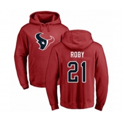 Houston Texans #21 Bradley Roby Red Name & Number Logo Pullover Hoodie Houston Texans #21 Bradley Roby Red Name & Number Logo Pullover Hoodie