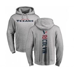 Houston Texans #22 Aaron Colvin Ash Backer Pullover Hoodie Houston Texans #22 Aaron Colvin Ash Backer Pullover Hoodie
