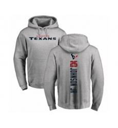 Houston Texans #25 Duke Johnson Jr Ash Backer Pullover Hoodie