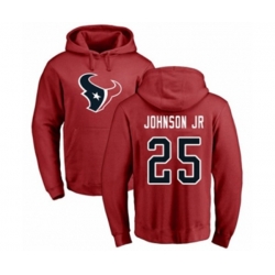 Houston Texans #25 Duke Johnson Jr Red Name & Number Logo Pullover Hoodie Houston Texans #25 Duke Johnson Jr Red Name & Number Logo Pullover Hoodie