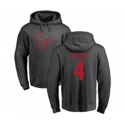 Houston Texans #4 Deshaun Watson Ash One Color Pullover Hoodie Houston Texans #4 Deshaun Watson Ash One Color Pullover Hoodie