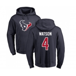 Houston Texans #4 Deshaun Watson Navy Blue Name & Number Logo Pullover Hoodie Houston Texans #4 Deshaun Watson Navy Blue Name & Number Logo Pullover Hoodie