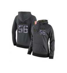 Houston Texans #56 Brian Cushing Stitched Black Anthracite Salute to Service Player Performance Hoodie