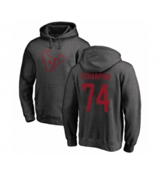 Houston Texans #74 Max Scharping Ash One Color Pullover Hoodie