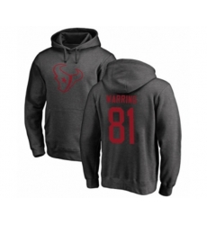 Houston Texans #81 Kahale Warring Ash One Color Pullover Hoodie