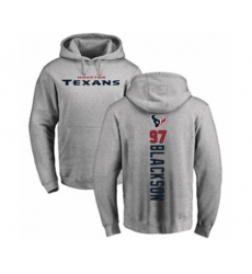 Houston Texans #97 Angelo Blackson Ash Backer Pullover Hoodie