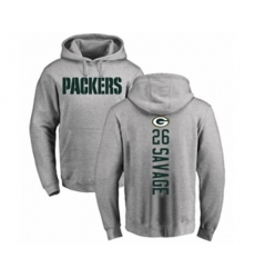 Green Bay Packers #26 Darnell Savage Ash Backer Hoodie