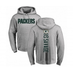 Green Bay Packers #26 Darnell Savage Ash Backer Hoodie