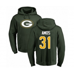 Green Bay Packers #31 Adrian Amos Green Name & Number Logo Pullover Hoodie