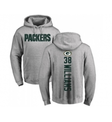 Green Bay Packers #38 Tramon Williams Ash Backer Hoodie