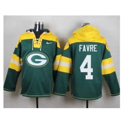 Green Bay Packers #4 Brett Favre Green Player Pullover Hoodie