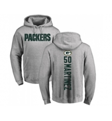 Green Bay Packers #50 Blake Martinez Ash Backer Hoodie