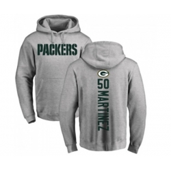 Green Bay Packers #50 Blake Martinez Ash Backer Hoodie