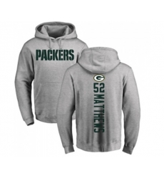 Green Bay Packers #52 Clay Matthews Ash Backer Hoodie