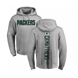 Green Bay Packers #52 Clay Matthews Ash Backer Hoodie