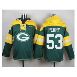 Green Bay Packers #53 Nick Perry Green Player Pullover Hoodie