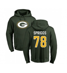 Green Bay Packers #78 Jason Spriggs Green Name & Number Logo Pullover Hoodie
