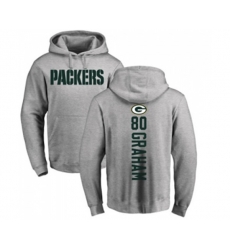Green Bay Packers #80 Jimmy Graham Ash Backer Hoodie