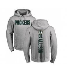 Green Bay Packers #81 Geronimo Allison Ash Backer Hoodie