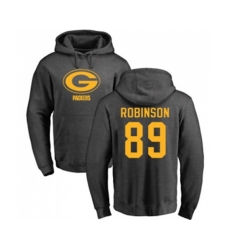 Green Bay Packers #89 Dave Robinson Ash One Color Pullover Hoodie