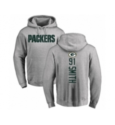 Green Bay Packers #91 Preston Smith Ash Backer Hoodie