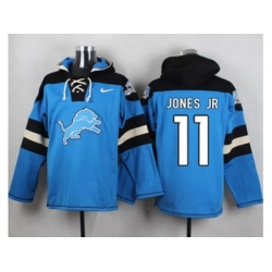 Detroit Lions #11 Marvin Jones Jr Blue Player Pullover NFL Hoodie