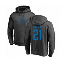 Detroit Lions #21 Tracy Walker Ash One Color Pullover Hoodie
