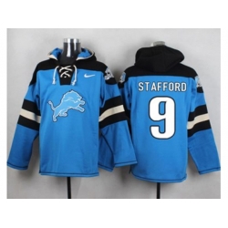 Detroit Lions #9 Matthew Stafford Blue Player Pullover NFL Hoodie
