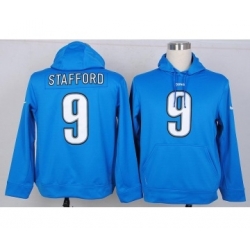 Detroit Lions #9 Matthew Stafford blue[pullover hooded sweatshirt]