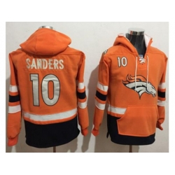 Denver Broncos #10 Emmanuel Sanders Orange Navy Blue Name & Number Pullover NFL Hoodie