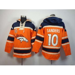 Denver Broncos #10 Emmanuel Sanders blue-orange[pullover hooded sweatshirt][sanders]
