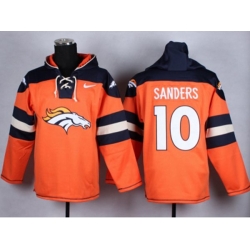 Denver Broncos #10 Emmanuel Sanders orange jersey(pullover hooded sweatshirt)