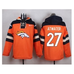 Denver Broncos #27 Steve Atwater Orange Player Pullover Hoodie