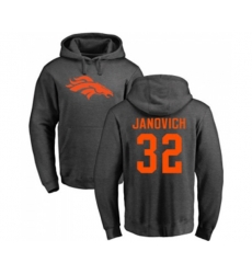Denver Broncos #32 Andy Janovich Ash One Color Pullover Hoodie Denver Broncos #32 Andy Janovich Ash One Color Pullover Hoodie