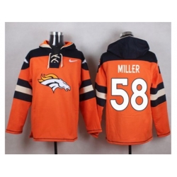 Denver Broncos #58 Von Miller Orange Player Pullover Hoodie