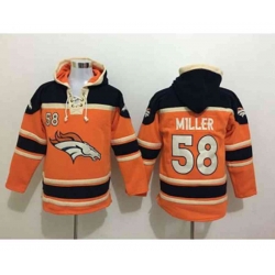 Denver Broncos #58 Von Miller black-orange[pullover hooded sweatshirt]