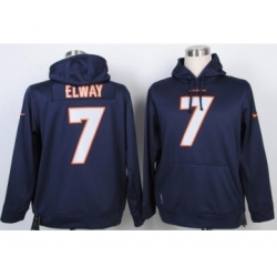 Denver Broncos #7 john elway blue[pullover hooded sweatshirt]