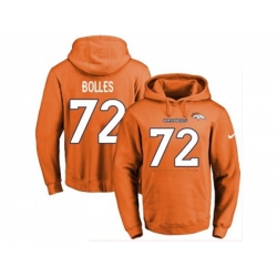 Denver Broncos #72 Garett Bolles Orange Name & Number Pullover NFL Hoodi