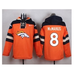 Denver Broncos #8 Brandon McManus Orange Player Pullover Hoodie