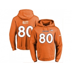 Denver Broncos #80 Jake Butt Orange Name & Number Pullover NFL Hoodie