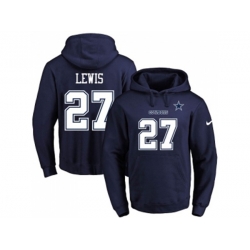 Dallas Cowboys #27 Jourdan Lewis Navy Blue Name & Number Pullover NFL Hoodie