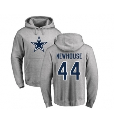 Dallas Cowboys #44 Robert Newhouse Ash Name & Number Logo Pullover Hoodie