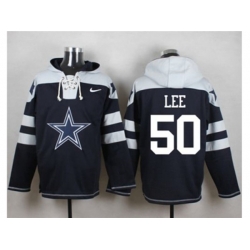 Dallas Cowboys #50 Sean Lee Navy Blue Player Pullover Hoodie