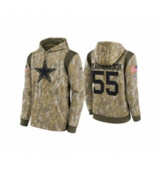 Dallas Cowboys #55 Leighton Vander Esch 2021 Salute To Service Therma Performance Pullover Football Hoodie