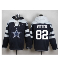 Dallas Cowboys #82 Jason Witten Navy Blue Player Pullover Hoodie
