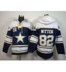 Dallas Cowboys #82 jason witten blue-white[pullover hooded sweatshirt]