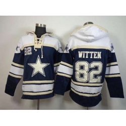 Dallas Cowboys #82 jason witten blue-white[pullover hooded sweatshirt]